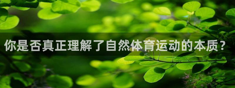 球速体育：你是否真正理解了自然体育运动的本质？